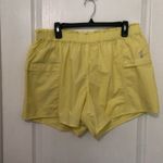 Free People  Movement Running Shorts Yellow Size Large NWT High Waist Activewear‎ Photo 4