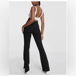 Topshop NWT Black Highwaisted Bengaline Flared Pant With Side Splits Size 12 Photo 15