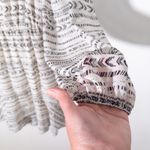 All in Favor Dress WOMENS MEDIUM White Long Sleeve Aztec Boho Semi-Formal Midi Photo 4