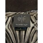 Elif For Jordan Taylor Shirt Womens Small Black Silver Textured Tunic Top Blouse Photo 5