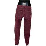 Free People Corduroy Skinny Leg Pants Jeans Women's Size 26 Stretch Burgundy Red Photo 2
