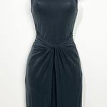 ALLSAINTS  Sami Cupro Knot Front Maxi Dress Size 0 in Black New All Saints Photo 3