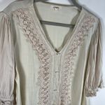 Maurice's Crochet Trim Top Size Large Coastal Cowgirl Cottage Core Peasant Boho Photo 3