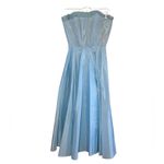 Vintage 50s Fit Flare Ice Blue tea length gown dress princess cinderella costume Photo 11