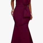 NEW Strapless Oversized Bow Applique Evening Gown Maxi Dress L Red Size L Photo 0