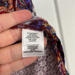 Crosby Large Purple, Red Boho Pattern 70s Button Down Long Sleeve Shirt Purple Photo 5