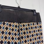 Free People Hot Shot Printed Flare Leggings Waistband Pocket Brown Geometric 70s Size XL Photo 5