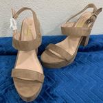 Glaze ❤Z01- - faux suede nuede open toe heels size 7 Photo 0
