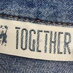 Vintage Embroidered Teddy Bear Chambray Denim Button Down Shirt Blue Photo 5