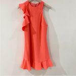 Black Halo sonny neon coral ruffle sleeveless mini dress Photo 6