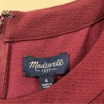 Madewell  Burgundy Red Sloan Crepe Jumpsuit 3/4 Sleeve Jumpsuit Photo 3
