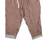 Wendy Trendy‎ Italy Striped Linen Blend Cropped Paperbag Pants With Belt M Size M Photo 2