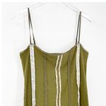 Urban Outfitters NEW Roxanne Floral Seamed Bodycon Mini Dress L Green Photo 3