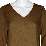 Chico's Shirt Women Medium Heather Brown Knit Top Essential Neutral Minimalist Photo 4