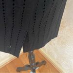 Ellen Tracy  Eyelet Sheath Mini Midi Dress Black sleeveless cotton Sz 12 Photo 6