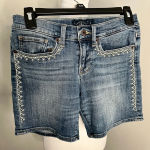 Lucky Brand  lace design denim bermuda shorts blue size‎ 00 Photo 0