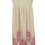 Commense Womens Maxi Dress Floral Sleeveless Casual Summer Cream Pink Size M Size M Photo 1
