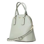 Kate Spade Cow Leather Sylvia Dome Satchel Bag Lt Pistachio Classic Office City Photo 0