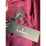 Lulus NWT   In Love Forever Plum Lace-Up High-Low Maxi Dress Wedding Prom Size S Photo 5