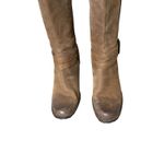 Born Brown Tall Leather Riding Boots US 7.5 EU 38.5 Equestrian Buckle Distressed Photo 2
