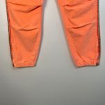 Sundry  Neon Orange Rainbow Stripe  Festival Ankle Zip Corduroy Jogger Size 30 Photo 2