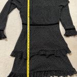 Lulus Vintage Floral to See Black Polka Dot Long Sleeve Mini Dress in Small Photo 4