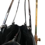 Gucci Vintage Black Leather Handbag with Metal Horsebit Handles North Shouth Photo 4