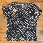 Jaclyn Smith Collection Black White Stretch Top, Medium - New! Photo 1