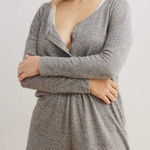 Aerie Oversized Ribbed Henley Sleep Romper XS Photo 0