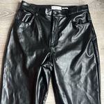 Abercrombie & Fitch  the ankle straight ultra high rise vegan leather pants Photo 3