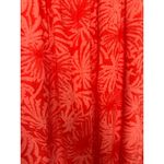 Betsey Johnson Maxi Dress Large Orange Palm Leaf Print Tropical Tiered Smocked Photo 5