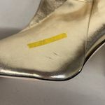 Franco Sarto  sz8 Alta vintage nostalgic gold heeled boots calf sexy pointed toe Photo 8