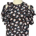 Rebecca Taylor  Rosalie Cold Shoulder Ruffled‎ Silk Top, Size 6 Photo 2