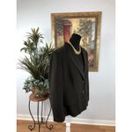 Le Suit Women’s Blazer 18 Brown Subtle Stripe 2-Button Career Jacket Lapel Notch Photo 1