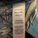 Chico's Shirt Womens Small 0 Multicolor Paisley Button Up Casual Office Career Photo 8