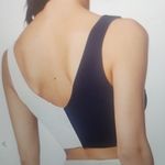 STAUD  Hana Top in Navy and White In Ribbed Knit Size L Photo 3