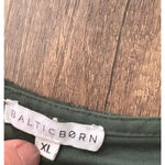 Baltic Born  Marseille Embossed Faux Wrap Side Slit Maxi Dress Forest Green XL Photo 3