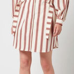 Ted Baker  Kaate Shirt Dress With Waist Tie‎ Cream Red Stripe Size 1 US 4 Photo 0