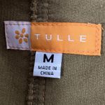 Tulle Corduroy Button Up Jacket, Pea Green, Greenish Brown, Medium Green Photo 5