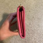 Prada Authentic  vintage Y2K Saffiano leather checkered long wallet pink gold Photo 3
