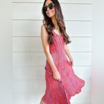 Scoop NYC Micro Stripe Midi Dress Pink Size L Photo 5