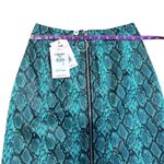 Tiger Mist Faux Snakeskin Mini Skirt Size XS NEW Blue Snake Photo 6