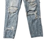 American Eagle  Outfitters Womens Mom Jeans Light Wash Distressed Ripped Size 12 Photo 3