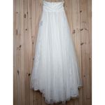 Lulus NWT  Blissful Forever White Tulle Lace Strapless Pleated Maxi Dress Size M Photo 6
