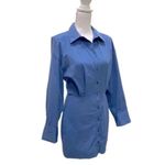 ZARA ✨ Blue Pleated Shirt Dress✨ Photo 7