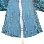 cupio  Eyelet Short Puff Sleeve Blouse Top Seafoam Dusty Green Small Feminine Photo 5