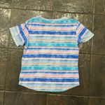 a.n.a Multicolor Striped Short Sleeve Tee with Pocket Small Petite Photo 2