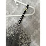 Delicates Vintage Medium Black Cream Lace Nightgown Slip Maxi Dress Goth Witchy Photo 6