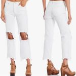 Free People | We The Free Maggie Mid Rise Distressed Straight Jeans White 28 Photo 1
