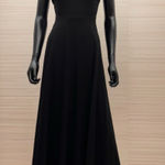 Lulus  Black Maxi Dress M Criss Cross Back Formal Evening Gown‎ Polyester Photo 0